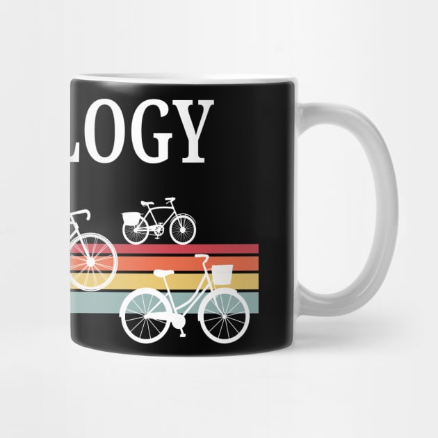 Cycology Funny Psychology Cyclist Bike pun by Surfer Dave Designs